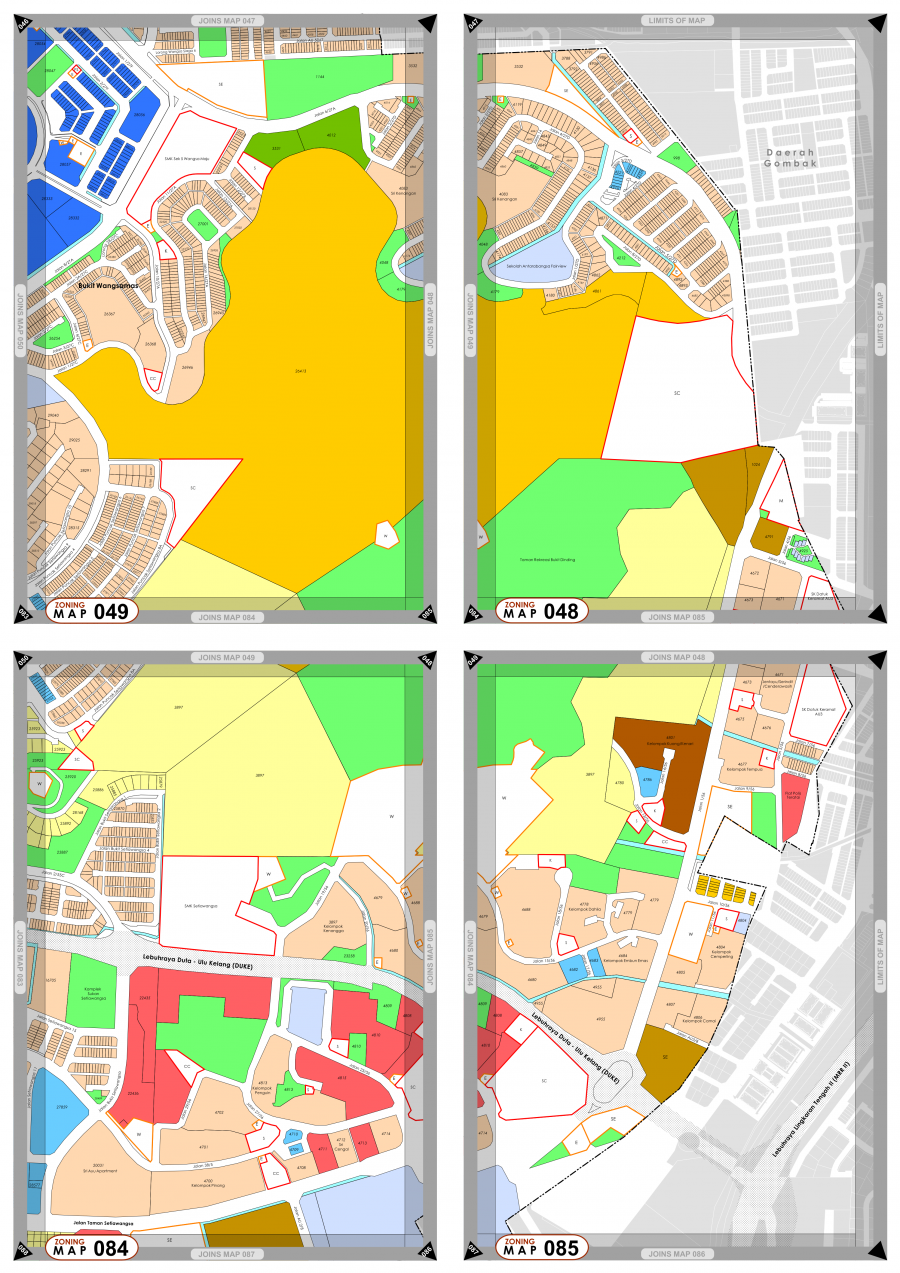KLCP2020 Zoning Map: Bukit Dinding Area