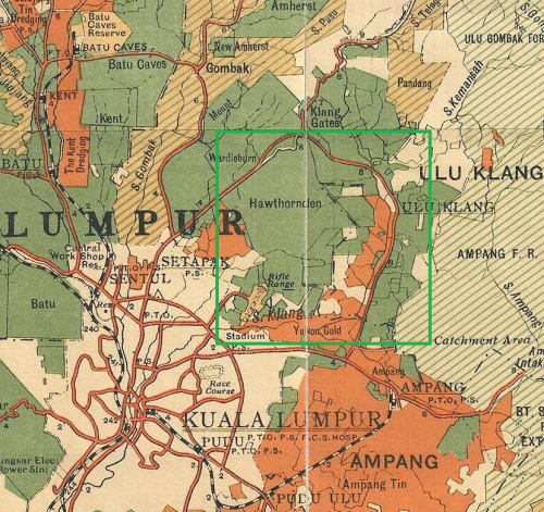 Peta sekitar Bukit Dinding, 1929
