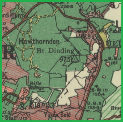Peta Bukit Dinding, 1950