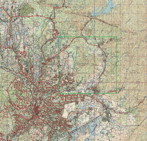 Peta Sekitar Bukit Dinding, 1962