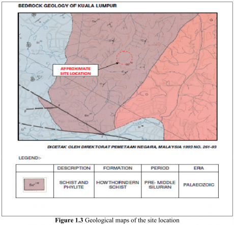 Figure 1.3: Geological maps of the site location